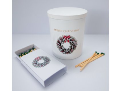 Stylish Soy Winter Candle – Premium Set Christmas Wreath