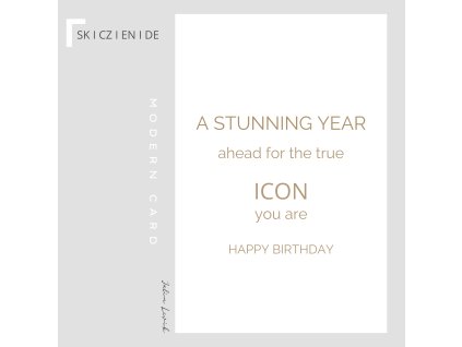 Štýlová moderná gratulačná karta s nápisom - Ikona
