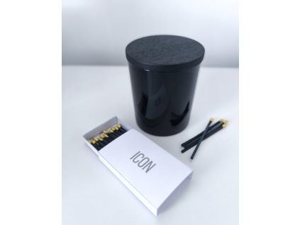 Personalizovaný premium set - sójová sviečka so zápalkamy a viečkom