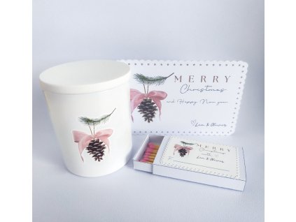 Premium Christmas Gift Set – Soy Candle, Matches and Card