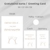 Stylish Modern Greeting Card with Text and Glass