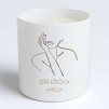 Personalizovaný set pre družičky / Bridesmaid gift set – handmade soy candle, card & matches
