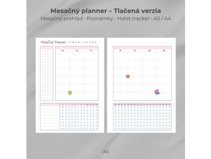 Mesacny planer tlac popis