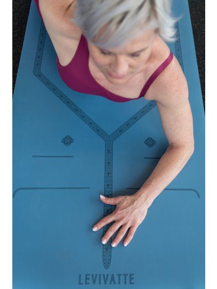 grip kaucukova PU jogamatka modra1