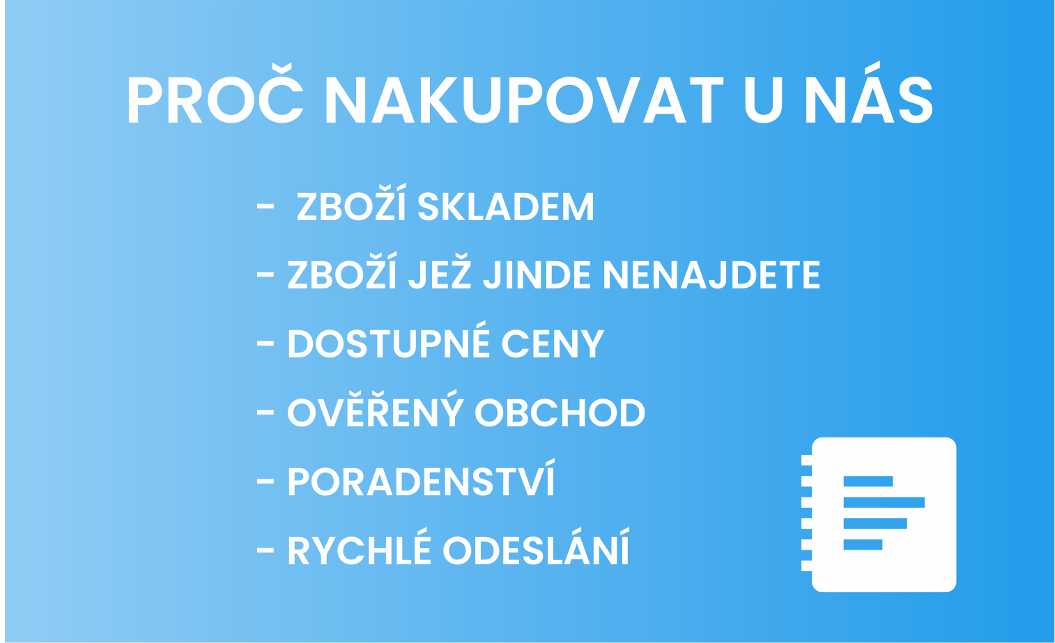 Proč nakupovat u nás