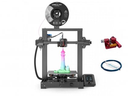 3D tiskárna Creality Ender 3 V2 Neo + duální kovový extruder + capricorn bovden
