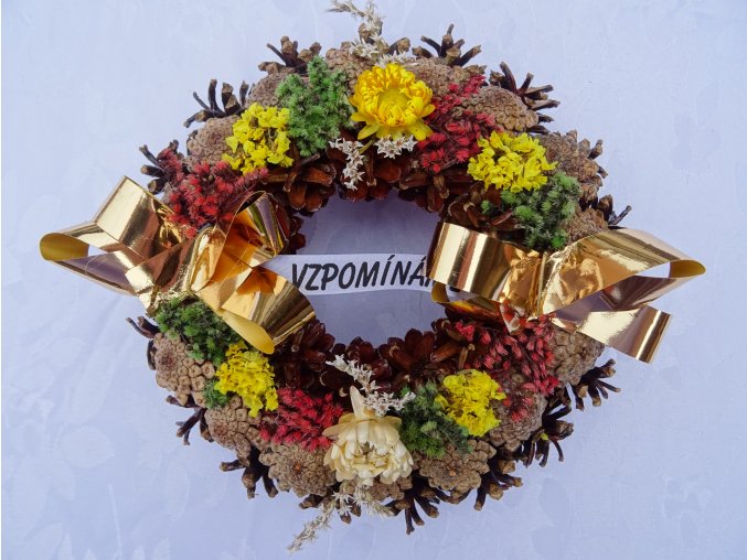 ŠIŠKOVÝ VĚNEČEK PŘÍRODNÍ - LAKOVANÝ - ZLATÁ MAŠLE LESKLÁ