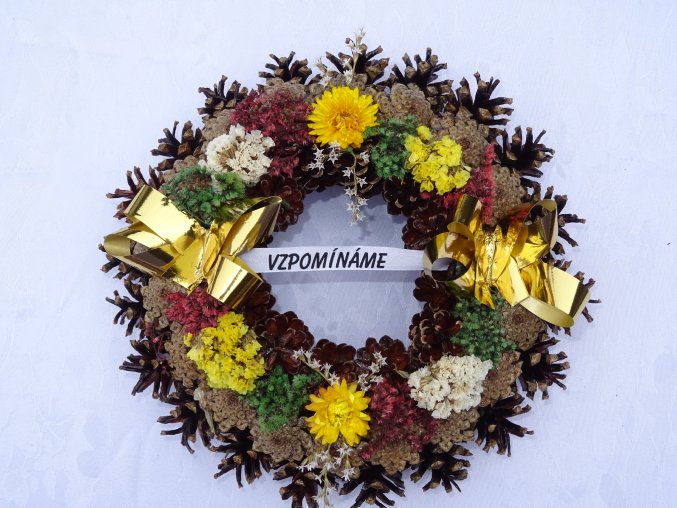 ŠIŠKOVÝ VĚNEČEK PŘÍRODNÍ - LAKOVANÝ - ZLATÁ MAŠLE LESKLÁ