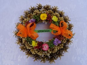 ŠIŠKOVÝ VĚNEČEK ZLATÝ - JUTOVÁ MAŠLE ORANŽOVÁ