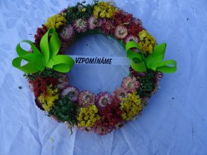 SLAMĚNKOVÝ VĚNEČEK FIALOVÁ SLAMĚNKA - SVĚTLE ZELENÁ MAŠLE MATNÁ