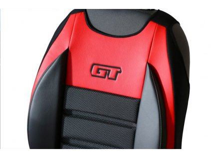 Ergonomický potah na 1 sedadlo GT ERGONOMIC LEATHER, červený