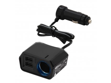 Adaptér s kabelem 12V + 2x USB 2400mA SELECT