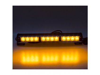 LED světelná alej, 12x LED 3W, oranžová 360mm, ECE R10