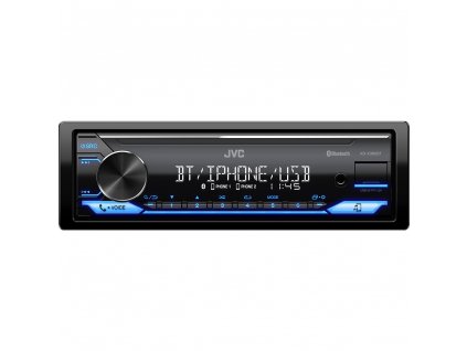 JVC autorádio bez mechaniky/Bluetooth/USB/AUX/modrá barva podsvícení/odním.panel