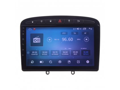 Autorádio pro Peugeot 308, 408 s 9" LCD, Android, WI-FI, GPS, CarPlay, Bluetooth, 4G, 2x USB