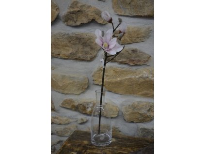 CERINO Umělá květina Magnolie větev 90cm starorůžová 1ks