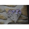Cerino Proutěné srdce 3D na zavěšení Fialový květ 20 x 20 cm