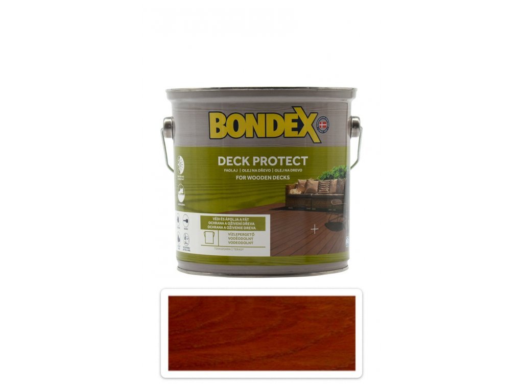 BONDEX Decking Oil - speciální napouštěcí olej 2.5 l Červený mahagon