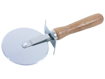 NEREZ kráječ na pizzu 25.5 cm (průměr 10 cm) - dřevěná rukojeť