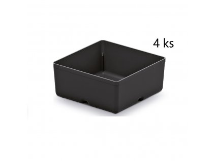 Sada 4 plastových boxů na nářadí UNITE BOX 110x110x112 černé