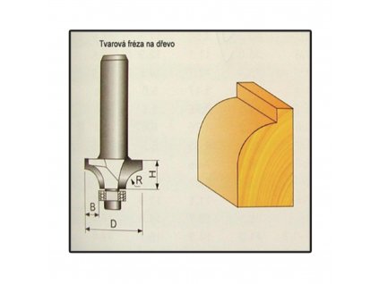 Tvarové frézy do dřeva 14,3x14,3x8mm