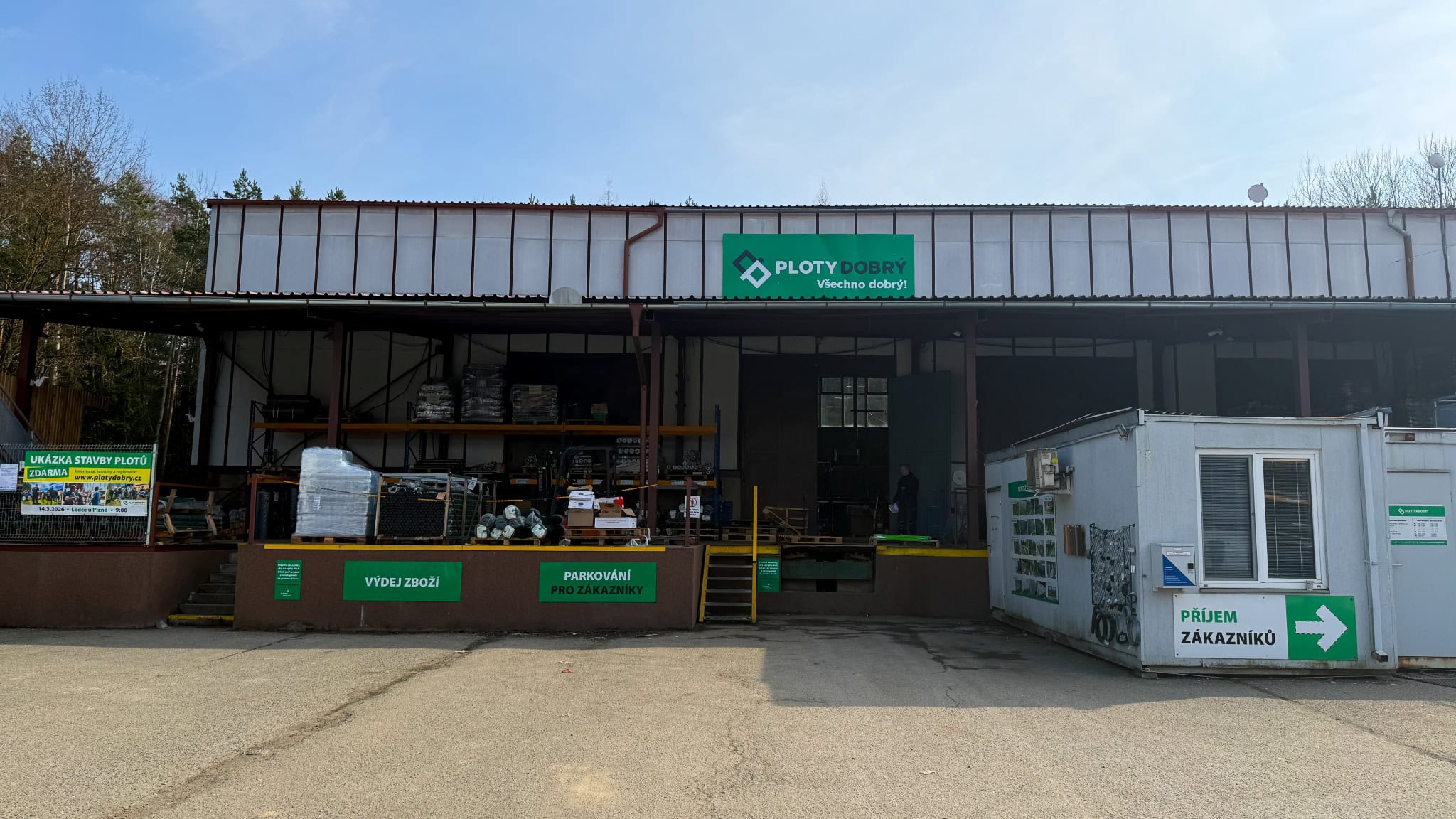 Centrální pobočka a hlavní sklad Ledce u Plzně – Ploty Dobrý