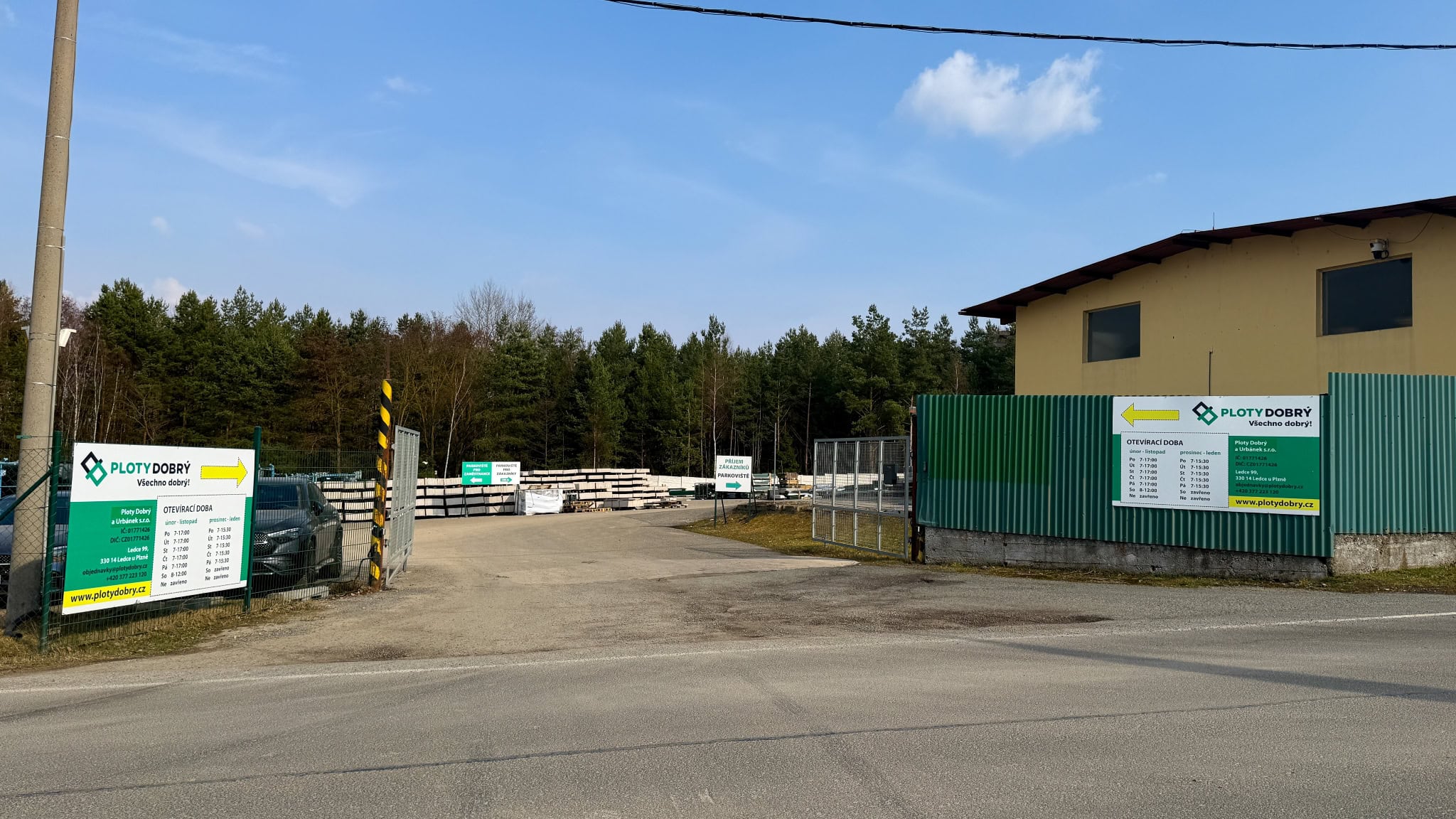 Centrální pobočka a hlavní sklad Ledce u Plzně – Ploty Dobrý