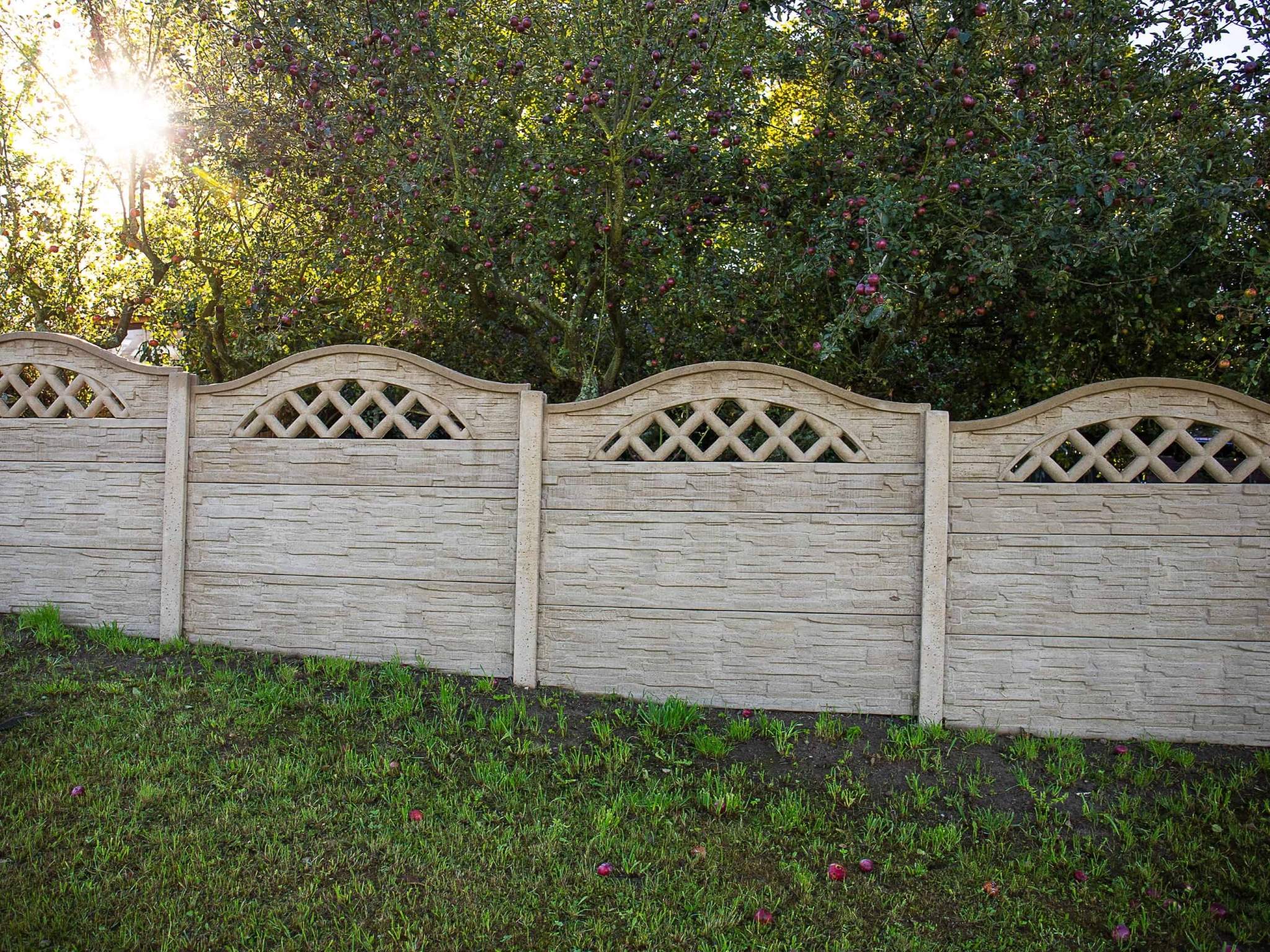 Fotografie – Plot z betonových desek u silnice – Ploty Dobrý