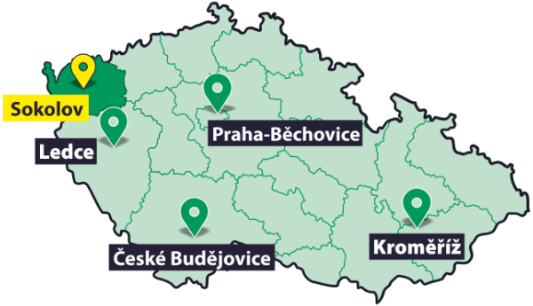 mapa – pobočka Sokolov