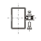 Příchytka plotového dílce - koncová antracit RAL7016 - jackl 60 x 40 mm