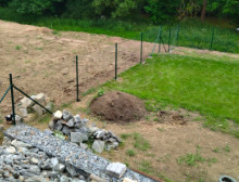 Montáž zeleného čtyřhranného pletiva – Lhota Montáž zeleného čtyřhranného pletiva – Lhota