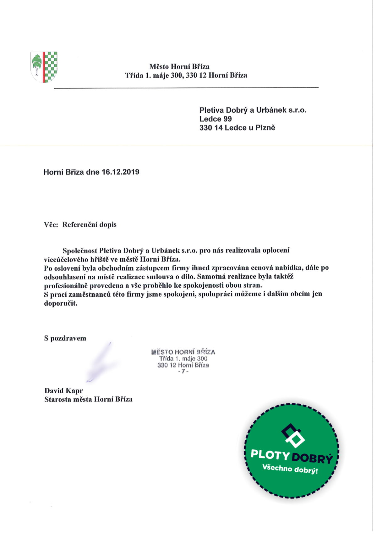 reference – Ploty Dobrý