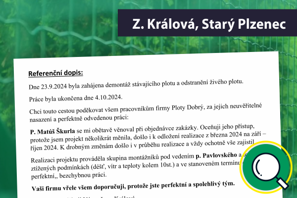 Reference – Ploty Dobrý