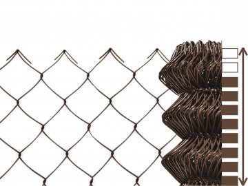 Pletivo poplastované výška 160cm bez ND (2,5mm;55x55mm;PVC; hnědé)