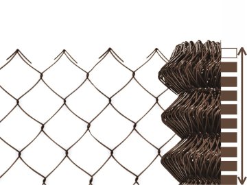 Pletivo poplastované výška 180cm bez ND (2,5mm;55x55mm;PVC; hnědé)