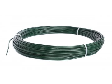 Napínací drát poplastovaný zelený (PVC) 2,2/3,2 mm, délka 32 m