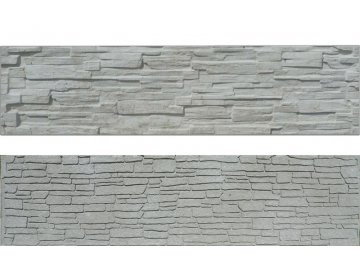 Betonová deska plotová 200x50 cm oboustranná, vzor štípaný a skládaný kámen