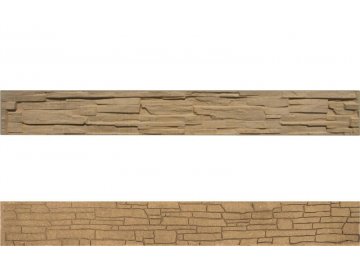Betonová deska plotová sokl, oboustranná – 200 x 25 cm, štípaný a skládaný kámen pískovec