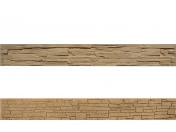Betonová deska plotová sokl, oboustranná – 200 x 25 cm, štípaný a skládaný kámen - pískovec
