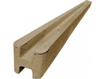 Betonový sloupek na plot 250 cm průběžný hladký - pískovec