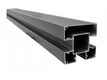 Plotový sloupek Alupass, 184 cm, průměr 70 mm, antracit