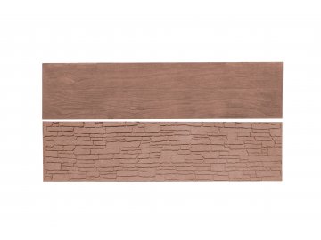 Betonová deska plotová, oboustranná – 200 x 50 cm - dřevo, hnědá barva