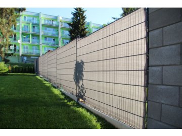 šedá tkanina 2D antracit plotový panel