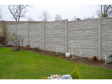 betonový plot jednostranná deska břidlice