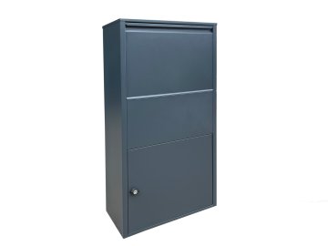 Box na balíky s ochrannou přepadovou lištou, 88x44x22 cm, antracit