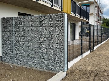 Realizace – 2D plotové panely a gabionové sypané stěny | Plzeň