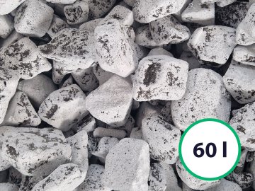 Lightstone – výplň do gabionů – 60 l, bílá, frakce 32/64