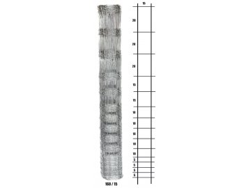 Uzlové lesnické pletivo výška 160 cm, 2,0/2,8 mm, 15 drátů