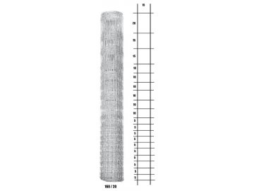 Uzlové lesnické pletivo výška 160 cm, 2,0/2,8 mm, 20 drátů