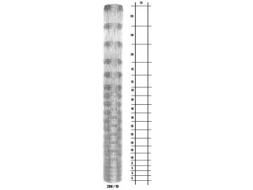 Uzlové lesnické pletivo výška 200 cm, 1,6/2,0 mm, 19 drátů